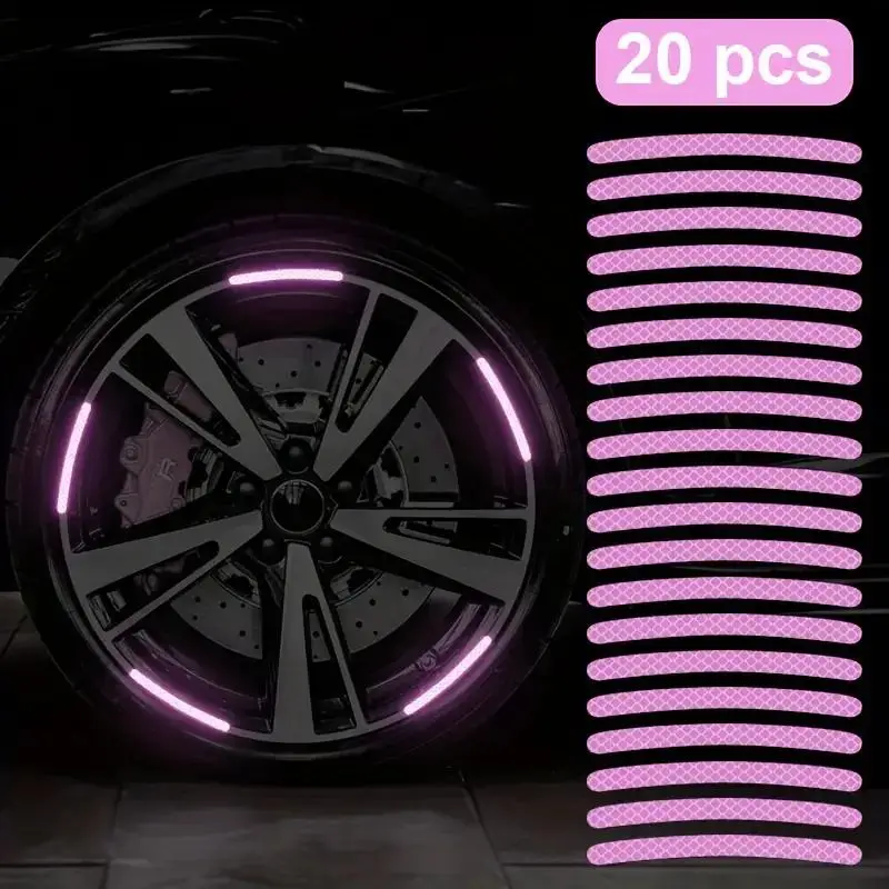 Car Wheel Reflective Sticker, Car Wheel Hub Reflective Sticker, Universal Motorcycle Electric Car Wheel Warning Sticker