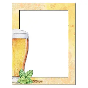 Beer Glass Letterhead Paper - 25 Sheets (OLH0225)