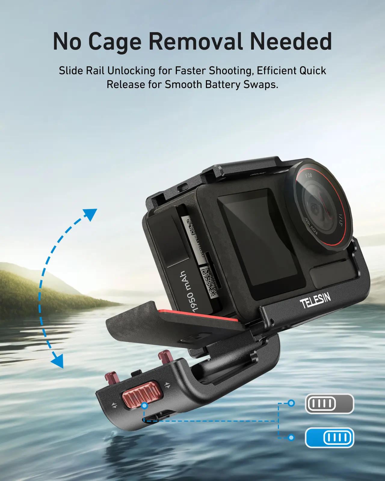 TikTokShopStockUp】TELESIN DJI Osmo Action 5 Pro/4/ 3 Akaso 