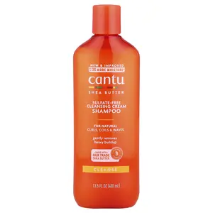 Cantu Shea Butter, Sulfate-Free Cleansing Cream Shampoo, For Natural Curls, Coils & Waves, 13.5 fl oz (400 ml)