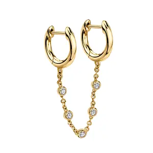 Polished Glam Double Hole Earring