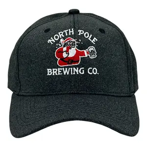 North Pole Brewing Co Hat Funny Sarcastic Xmas Beer Company Graphic Novelty Cap Funny Hats Christmas  Funny Beer  Novelty Caps for Men Black - Standard