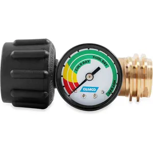 RV Propane Gauge and Leak Detector| Features Type 1 Connection for RVing, Boating, Gas Grills and More (59023)