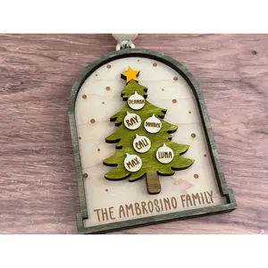 Personalized Christmas Tree Family Ornament