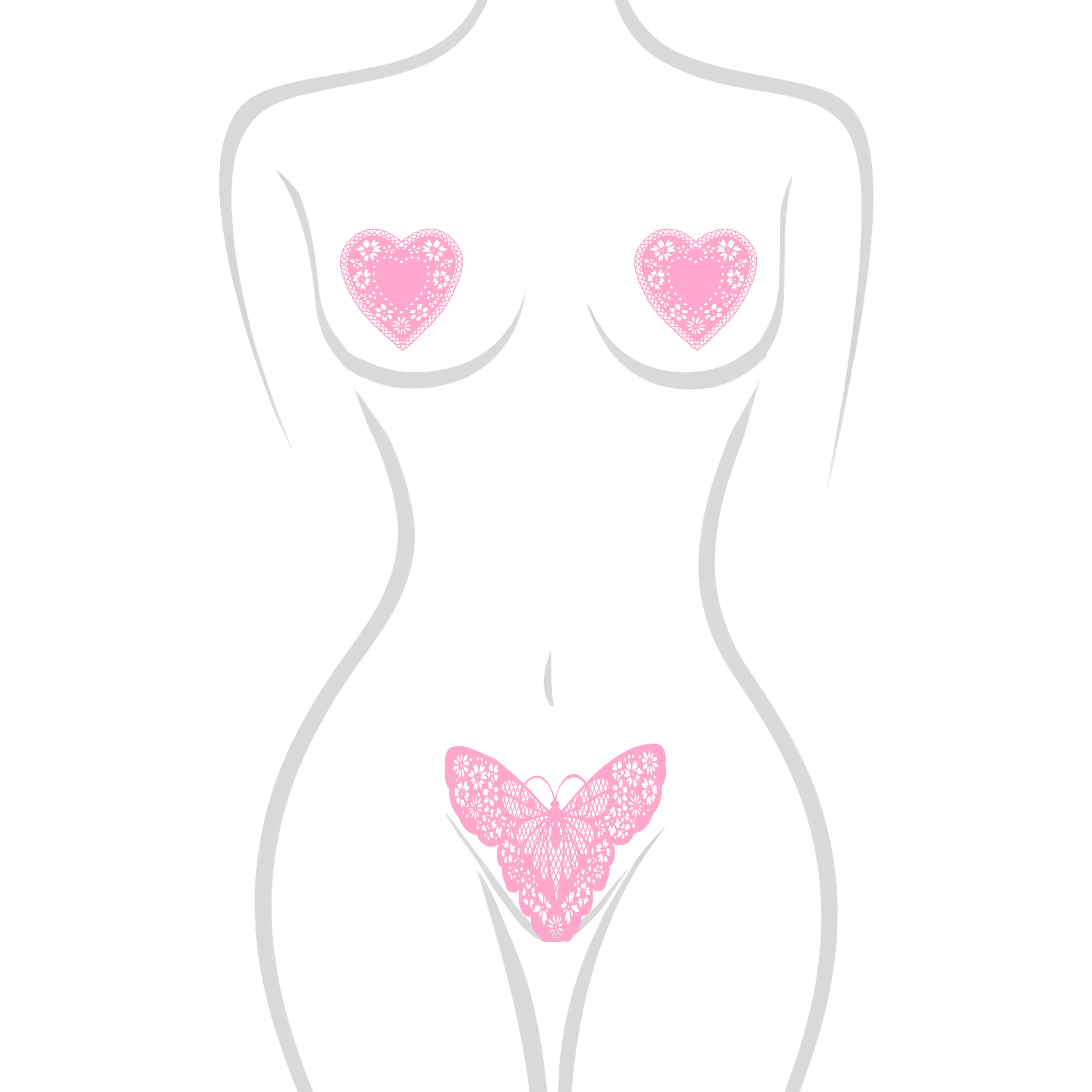 Edible Lingerie for Women Bubblegum Flavor (Floral Design)