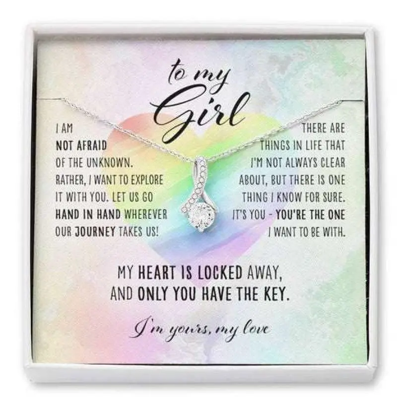 Lgbt Necklace, To My Girl Lesbian Lgbtq Alluring Beauty Necklace, trendy jewelry, romantic gift, layered styles, meaningful designs, fashion accessories.