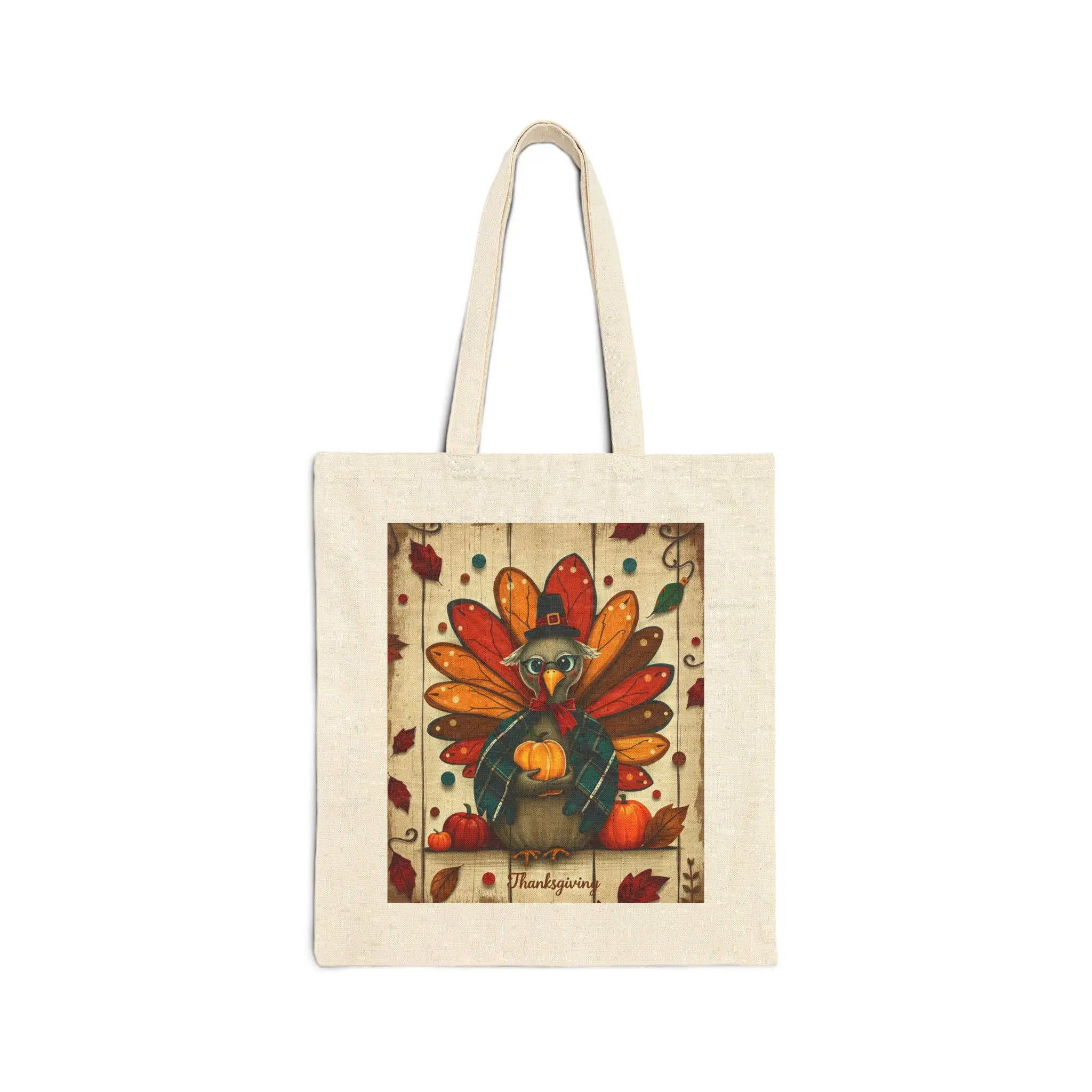 Thanksgiving Turkey Tote Bag, Fall Harvest Grocery Bag, Autumn Canvas Shopper, Holiday Handbag, Festive Shoulder Purse