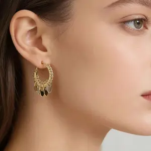 Gold Hoop Earrings for Women 2025 Trendy Viral TikTok Layered Disc Dangle Hoops Shiny Minimalist Jewelry Lightweight Fashion Dainty Hoops for Daily Work Date Night Party Birthday Gift for Her Girlfriend Mom Best Friend Holiday Anniversary Graduation