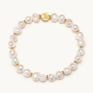 Little Words Project - Freshwater Pearl Bracelet Base, Beaded Bracelet - Choose Your Size
