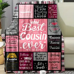 Women's 280GSM Casual Soft Flannel Blanket, 1pc Warm Throw Blanket - Ideal Gift for Female Cousin, Cousin Birthday Gift Option, Casual Soft Blanket