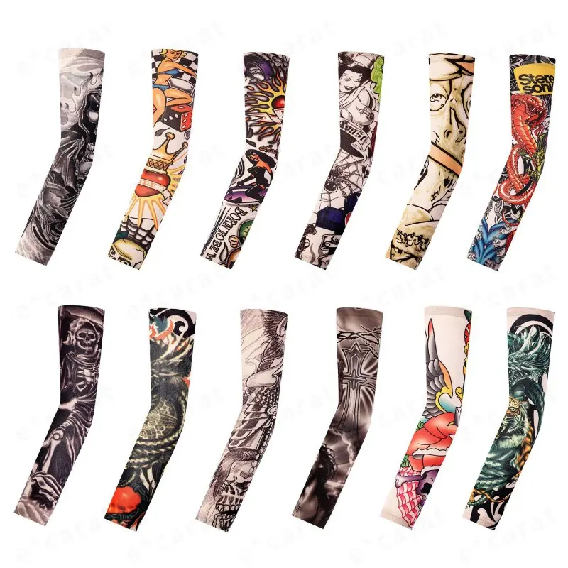 10Count Cooling Arm Sleeves Cover UV Sun Protection Outdoor Sport Summer for Men Women Cool Wash Flat Dry Fast Dry Material Stretchy Breathable Fabric