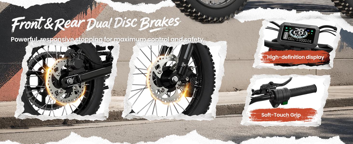 QRONGE X1 Spark Off-Roading Bicycle - 4500W Peak Mid-Drive eBike, 60V 28.8Ah, Up to 50MPH Speed & 60 Mi Range, 14"/12" Off-Road Tires, Adult Electric E-Bike, Mid-Drive eBikes QRONGE X1 Spark Off-Roading Bicycle - 4500W Peak Mid-Drive eBike, 60V 28.8Ah, Up to 50MPH Speed & 60 Mi Range, 14"/12" Off-Road Tires, Adult Electric E-Bike, Mid-Drive eBikes