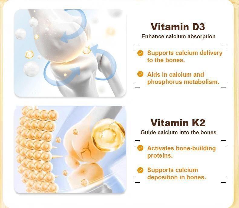 2-in-1 Vitamin D3 K2 Dietary Supplement, 250 Veggie Softgels (5000 IU D3 + 100 mcg K2 MK7) - Healthcare Support for Bones, Teeth, Heart