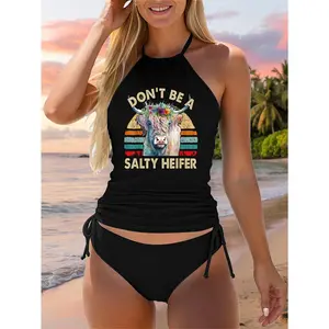 Highland Cow Two Piece Swimsuit