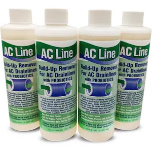 Drain Cleaner - 4 Pack / 12 Month Supply - Cleans HVAC drain lines, AC drain line cleaner, condensate lines, fountain drink drain lines and more