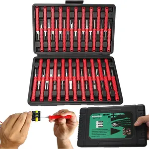 41 Pcs Terminal Pin Removal Tools with Blow-Molded Case - Automotive Depinning Tool Kit for Automotive & Household Devices Most Connector, Red