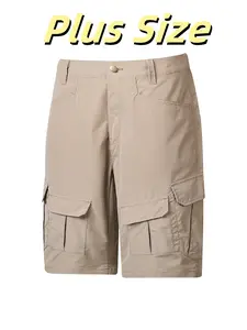 One piece plus-size men’s outdoor rugged tactical multi-pocket cargo shorts