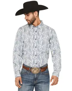 Cody James Men's Men'S Dagget 2.0 Paisley Print Long Sleeve Button-Down - Cjsu24w93-Nvy