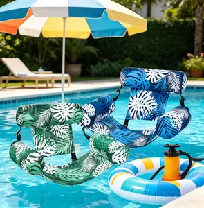 Skin-Friendly Soft Inflatable Swimming Lounger, Fast Inflation Foldable Floating Chair, Wear Resistant Water Lounge for Adults Summer Use