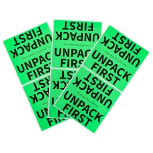 UNPACK FIRST Moving Labels - Wrap-Around Packing Labels for DIY & Professional Relocations - Stickers for Open First Boxes