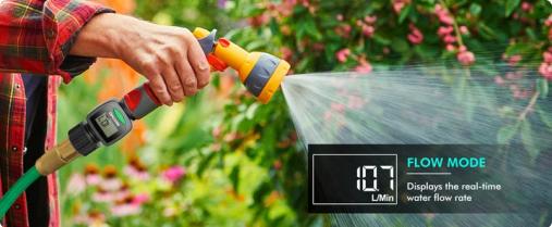 RESTMO Water Flow Meter, High Measure Accuracy, Measure Gallon/Liter Consumption and Flow Rate for Outdoor Garden Hose Watering, RV Water Tank Filling, Lawn Sprinkler and Nozzle Sprayer RESTMO Water Flow Meter, High Measure Accuracy, Measure Gallon/Liter Consumption and Flow Rate for Outdoor Garden Hose Watering, RV Water Tank Filling, Lawn Sprinkler and Nozzle Sprayer