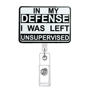 Slogan Graphic Badge Reel, Retractable Badge Reel with Clip, Identification Badge Holder for Nurses, Doctors, Students, Office Staff, School Supplies 2024, Retractable Badge Holders