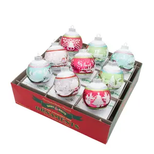 FESTIVE FETE 9 COUNT 2.5" SIGNATURE FLOCKED ROUNDS