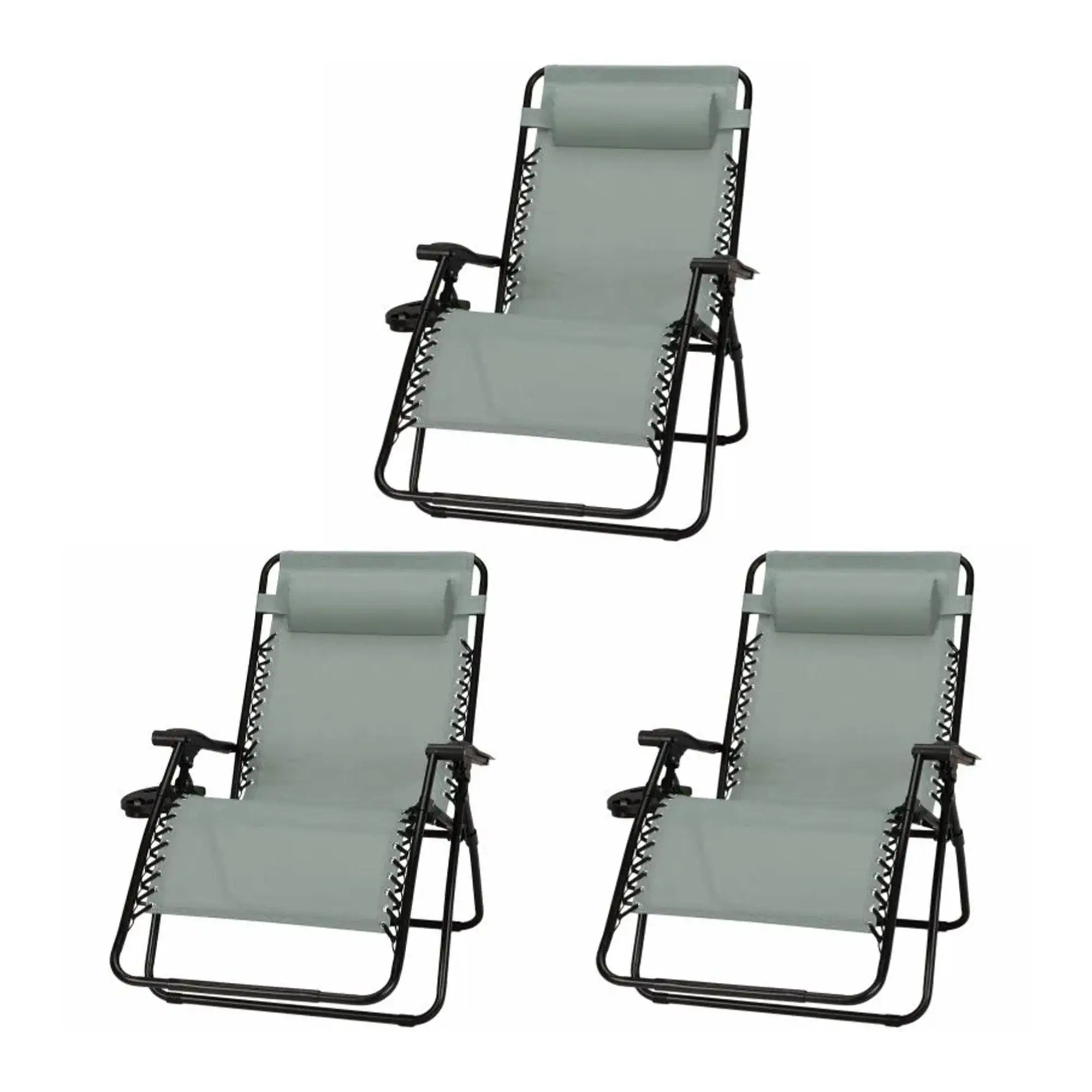 Four Seasons Courtyard Sunny Isles XL Steel Zero Gravity Chair, Green (3 Pack) Four Seasons Courtyard Sunny Isles XL Steel Zero Gravity Chair, Green (3 Pack)