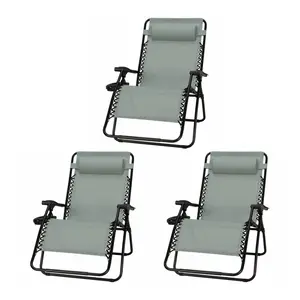 Four Seasons Courtyard Sunny Isles XL Steel Zero Gravity Chair, Green (3 Pack) Four Seasons Courtyard Sunny Isles XL Steel Zero Gravity Chair, Green (3 Pack)