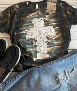 Southern Attitude Designs Inc - Bleached Grunge Cross