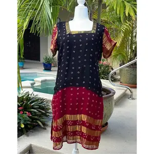 Handmade Pakistan Decorative Boho Lounge Tunic Dress M/L