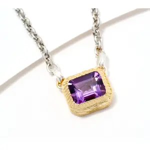 Christian James by Scott Grimes Sterling Silver Two-Tone Gem Necklace