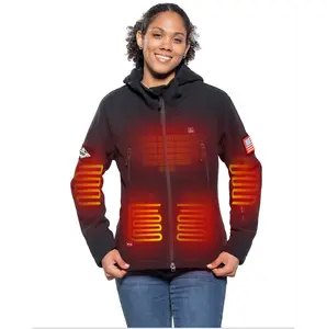 Women's Polar Fleece Heated Jacket With 12V Battery Pack