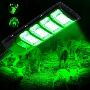 Hog Lights for Night Hunting - 12000LM Green Hunting Light for Hogs with Remote Control, Motion Sensor and Waterproof, Solar Powered Hog Feeder Light for Deer Coyote Varmint