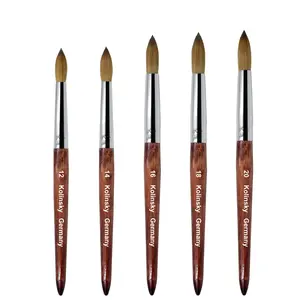 Nail Art Brushes, 5PCS Round Acrylic Nail Brush Set, Professional Nail Technician Gift