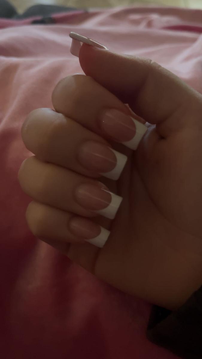 Item: White French Tip BERRY PINK