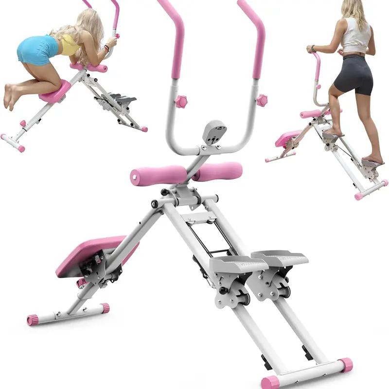 【SAVEYOUR】Unisex 2-in-1 Folding Vertical Climber & Core Workout Machine, Compact Foldable Gym Equipment, Home Workout Gear, Quick-Switch At Home Gym Equipment for Stair Climbing & Ab Training