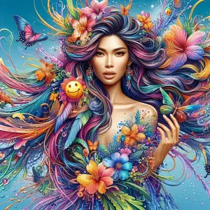 5D DIY Full Drill Round Diamond Painting - Diamond Art Painting Kit Butterfly Wings Mosaic, Canvas - DIY Wall Art, Home Decor, Perfect for Valentine's Day, Independence Day, Birthdays, and Anniversary Gifts.