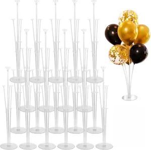 4 Sets Balloon Stand Kit for Table Balloon Sticks with Base for Birthday Wedding Baby Shower Graduation Party Decorations
