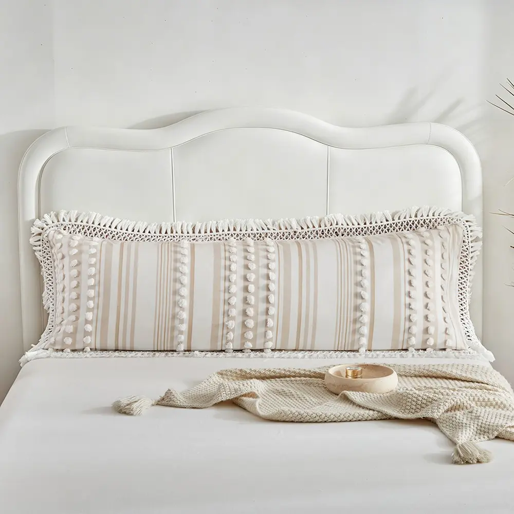 1 count, fringed pillowcase, without inner liner, Bohemian style, suitable for all seasons, comfortable fabric, 5 colors, 2 sizes, suitable for bedroom headboard, sofa, guesthouse and other decorative pillowcases, Bedding supplies