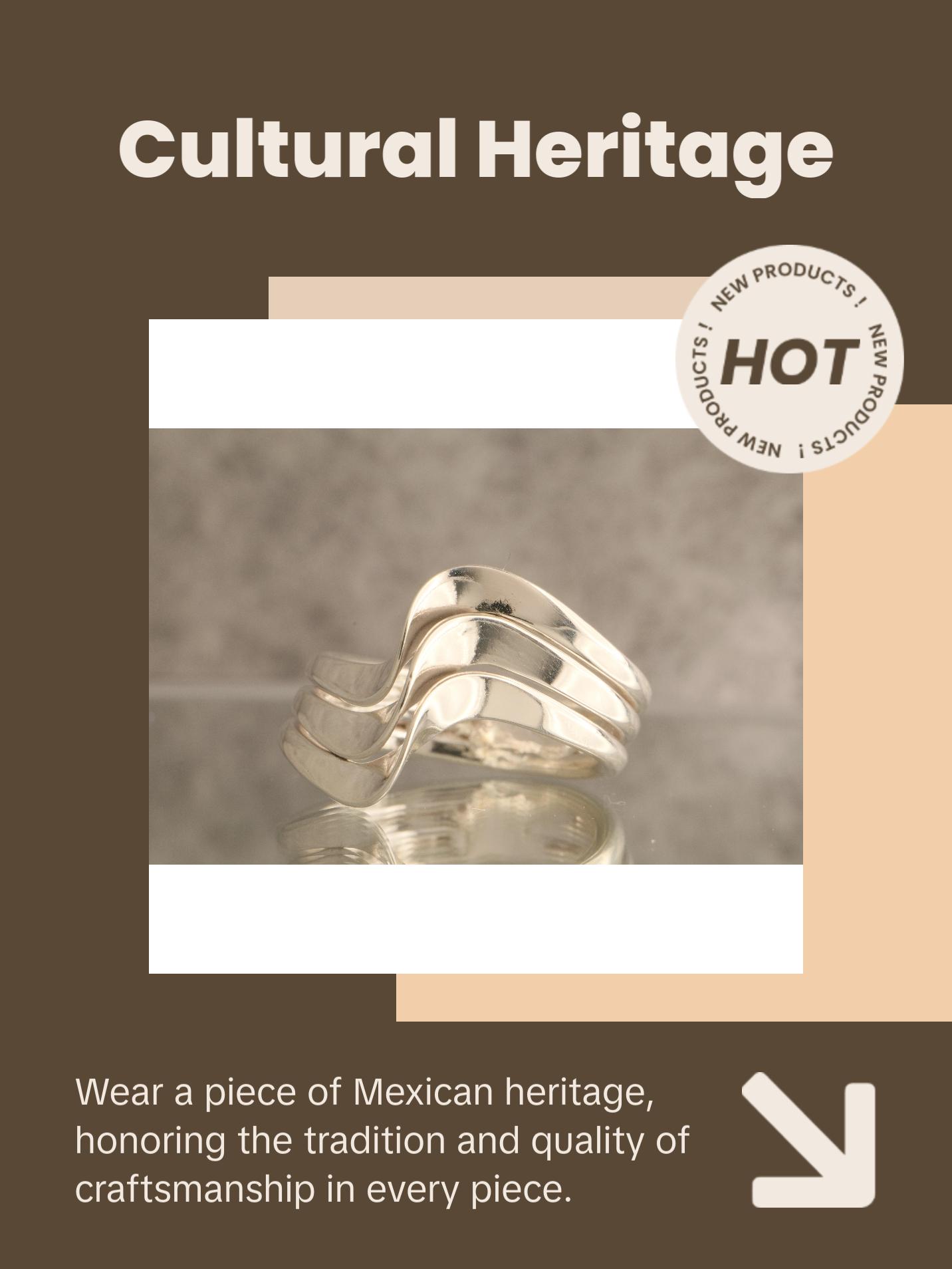 Wave Harmony - Over 7 Grams Of 925 Sterling Silver Ring