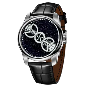 OBLVLO Creative Mens Automatic Stainless Steel Dress Waterproof Luminous Watches SK-DOUBLE