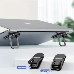 2pcs Portable ABS Laptop Stand, Invisible Foldable Ergonomic Desk Support, Fits 10-18 Inch Laptops Tablets Keyboards Phones