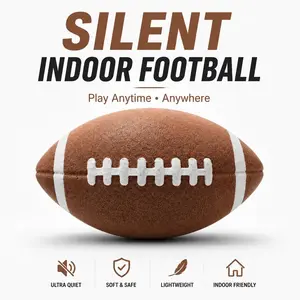 Quiet Indoor Foam Football, Rugby Ball, No Inflation Needed, Soft and Silent, Child Safety Impact-Resistant Sport Toy, Perfect Holiday Gift