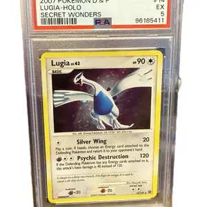 Lugia Secret Wonders Holo Rare #14 PSA 5 - Silver Wing Basic Card with 20 Power, 120 Attack Points & 20 Defense Points