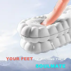 Insoles for Women Man,4D Cloud Soles for Men, Shock AbAnti Fatiguesorption, Foot Pain Relief,High Elastic Latex Shoe Insoles Footwear