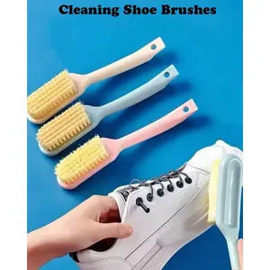 Shoe Cleaning Brush-3 Pack Shoe Brushes with Long Handled Soft Bristle Cleaning Brush Shoe Cleaner Brush Scrub Brush for Sneakers,Tennis,Canvas,White Shoes & More