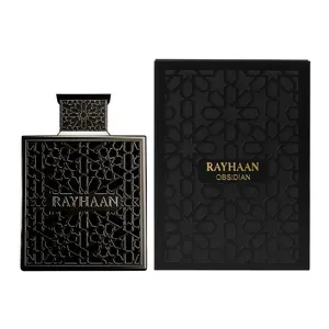 Rayhaan Obsidian for Men Eau de Parfum Spray, 3.4 Ounce