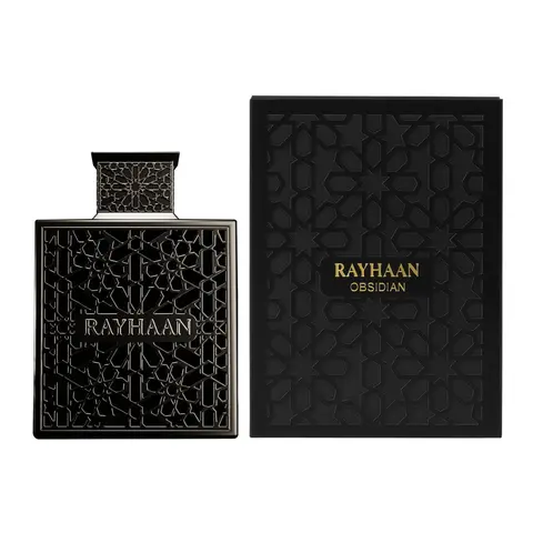 Rayhaan Obsidian for Men Eau de Parfum Spray, 3.4 Ounce