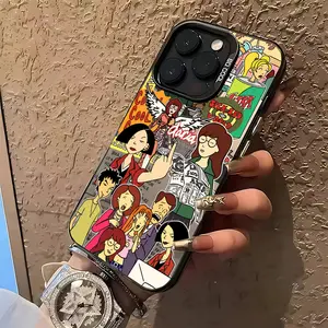 Cartoon Cute D-Daria Phone Case Suitable for iPhone 17 16 15 14 13 12 11 Pro Max XXR XXSMAX 8 7 Plus Anti-Drop Frosted Back Cover, Halloween Phone Case, Funny Phone Case, Cool Phone Case, So Cool Phone Case, Phone Case Halloween